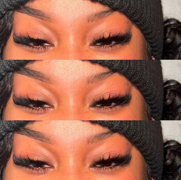 Client showing Natural lash extensions by Mia on day one
